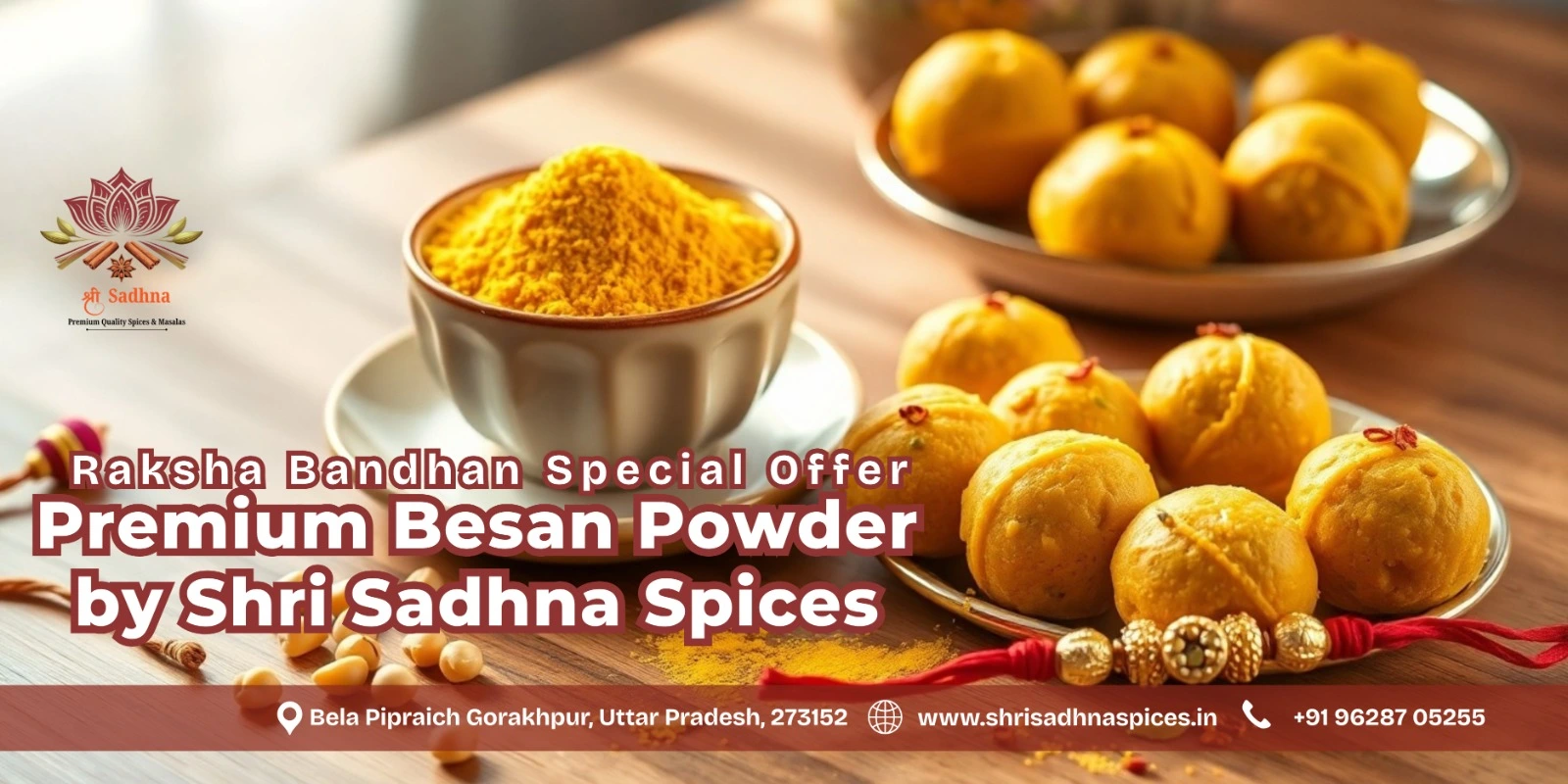Raksha Bandhan Special Offer – Premium Besan Powder by Shri Sadhna Spices