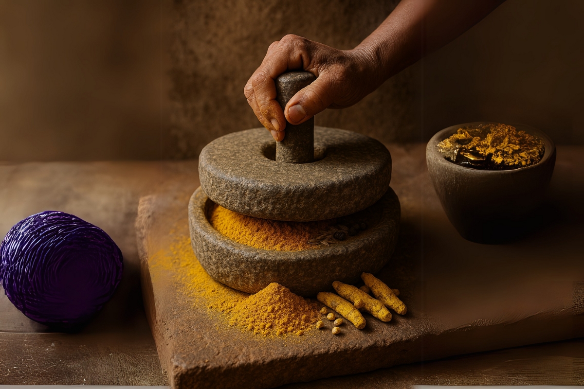 Traditional spice grinding
